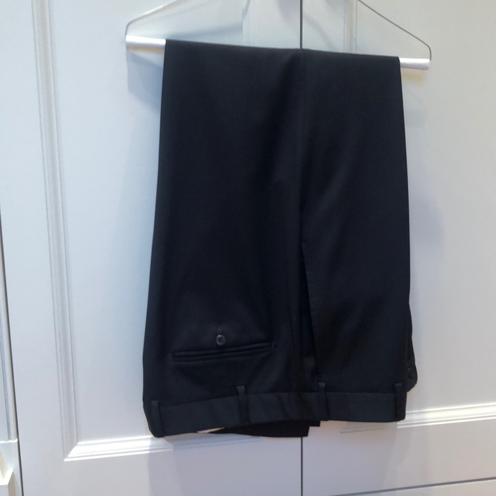 Made in Italy men’s navy dress pants